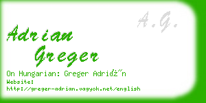 adrian greger business card